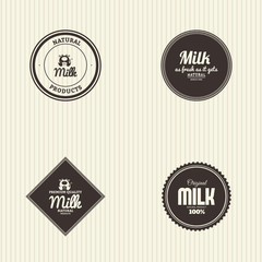 Obraz premium Milk label