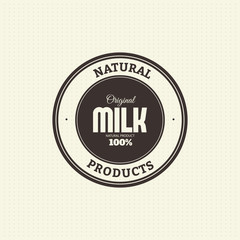 Fototapeta premium Milk label