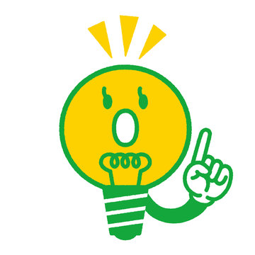 電球_節電_擬人化_線画