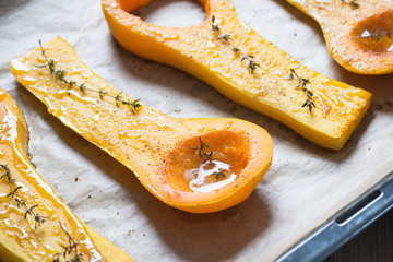 Butternuss-Kürbis,  gebacken 