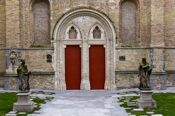 Fototapeta na wymiar Ornate entrance to a church building