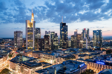 Frankfurt am Main late summer evening
