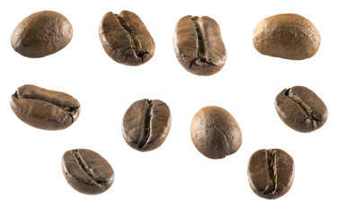 Obraz premium Coffee beans isolate on white background