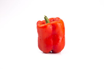 Red pepper isolated on white background..