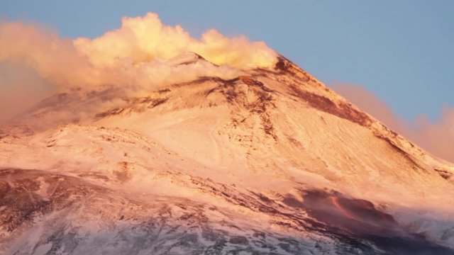 Etna Volcano eruption - lava flow