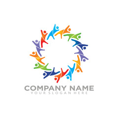 Human ring circle logos icon