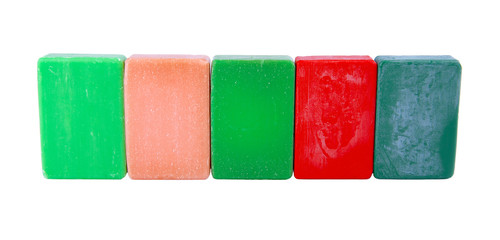 Hygiene colored soap, shallow DOF