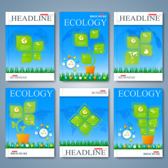 Modern vector set of brochures, magazine, flyer, booklet, cover