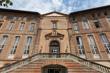 Fototapeta premium Hotel Dieu in Toulouse, former pilgrims hospital on the Camino de Santiago, World Heritage Site