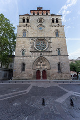 Fototapeta na wymiar Cathedral Saint Etienne in Cahors, France. On the Via Podiensis to Santiago de Compostela