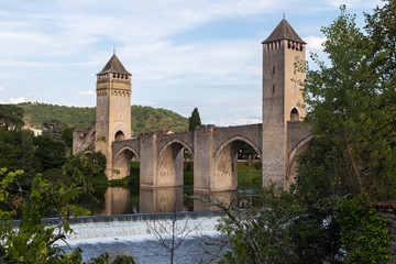 Fototapeta na wymiar Pont Valantre in Cahors France, on the Camino to Santiago de Compostela
