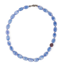 Light blue halcedony necklace.
