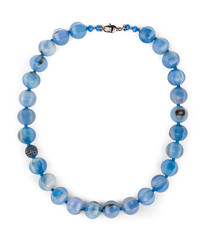 A beautiful light blue chalcedony necklace
