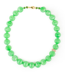A light green chalcedony necklace.