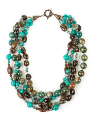 A calaite, topaz and chalcedony necklace