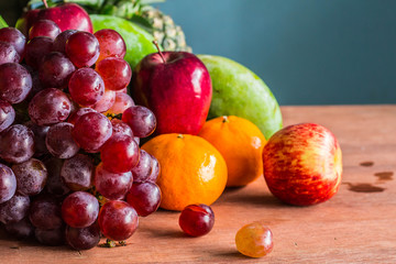 Grapes on the table