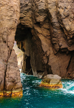 Picturesque arch rock of Aeolian islands, Italy.