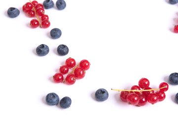 ripe of berries on a white background