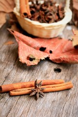 star anise and cinnamon