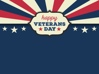 Veterans Day Background and Emblem Logo Design. Vector illustration
