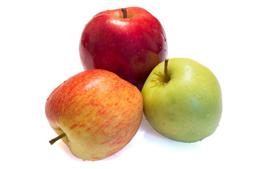 apple on a white background.