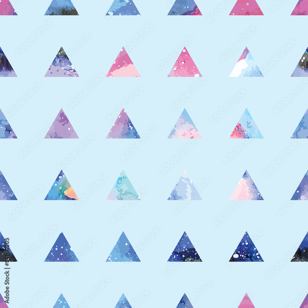 Wall mural triangles seamless pattern.