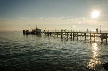 Obraz premium Anlegersteg in Hagnau am Bodensee