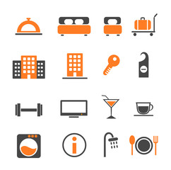 Hotel icons collection vector illustration