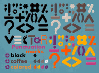 Vector punctuation marks
