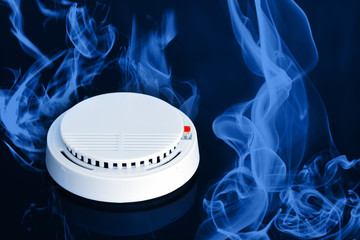 Electronics smoke detector and alarm device with red light, application for indoor security and...