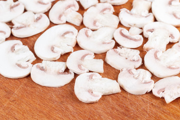 Champignon mushrooms backround