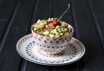 Mexican guacamole appetizer    