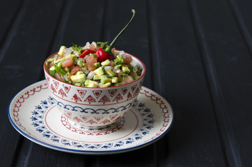 Mexican guacamole appetizer    