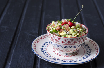 Mexican guacamole appetizer    