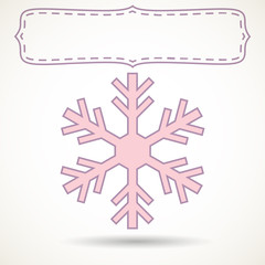 Pastel snowflake frame