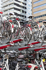 Fototapeta na wymiar Parking for bicycles