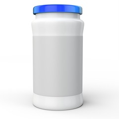 3d  jar with blank  label