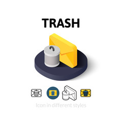 Trash icon in different style