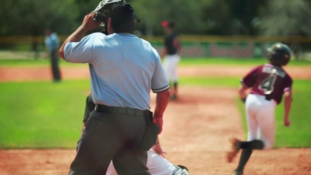Slow motion of batter hitting home run during a baseball game
