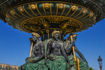 Obraz premium Fontaines de la Concorde (1840) on Place Concorde in Paris.