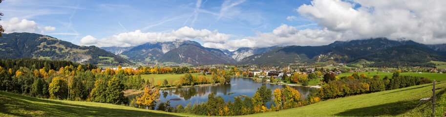 Panorama, Widescreen Ritzensee Saalfelden, Alpen