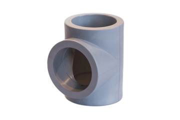 Gray drain pipes from PVC