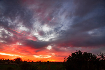 Obraz premium Niebo przed wschodem słońca