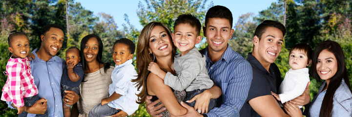 Fototapeta premium Group Of Families