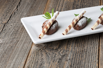 Mousse au Chocolat Röllchen