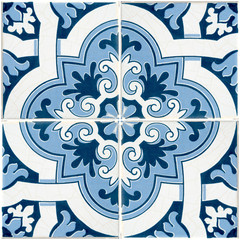 Traditional Portuguese glazed tiles