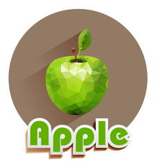 green apple vector icons of triangles