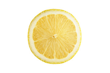 Isolated lemon slice