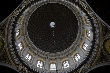 Ceiling inside Holy Trinity Alexander Nevsky Lavra, church in Saint Petersburg, Russia