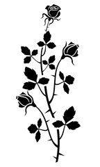 Rose silhouette